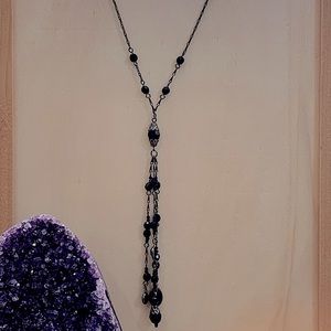 Pria Elegant Black Bead Necklace